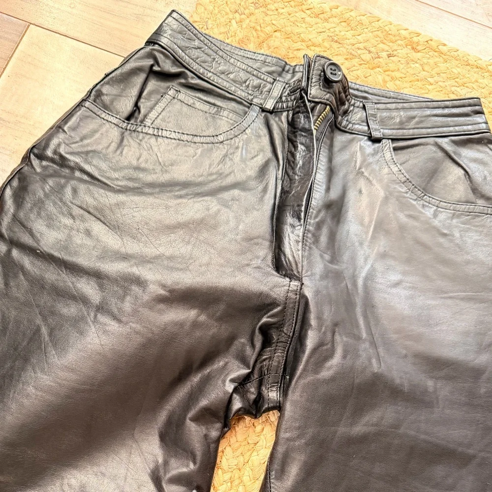 VNTG Bermans Leather Pants - Picture 2 of 6